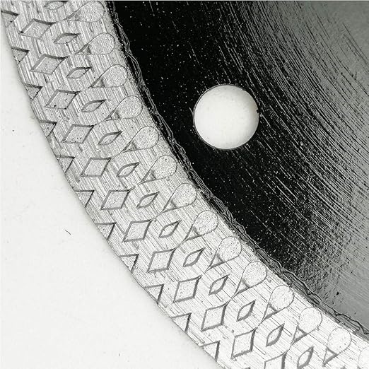 DT-DIATOOL Diamond Tile Blade 5 Inch Diamond Turbo X Mesh Rim Segement Circular Saw Blade for Procelain Ceramic Stoneware Marble Granite Fits 5/8"-7/8" Arbor