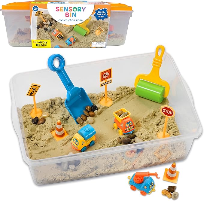 Creativity for Kids Sensory Bin: Construction Zone Playset by CreativityforKids