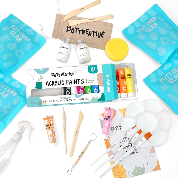 POTTREATIVE Air Dry Clay Pottery Kit - Image 2