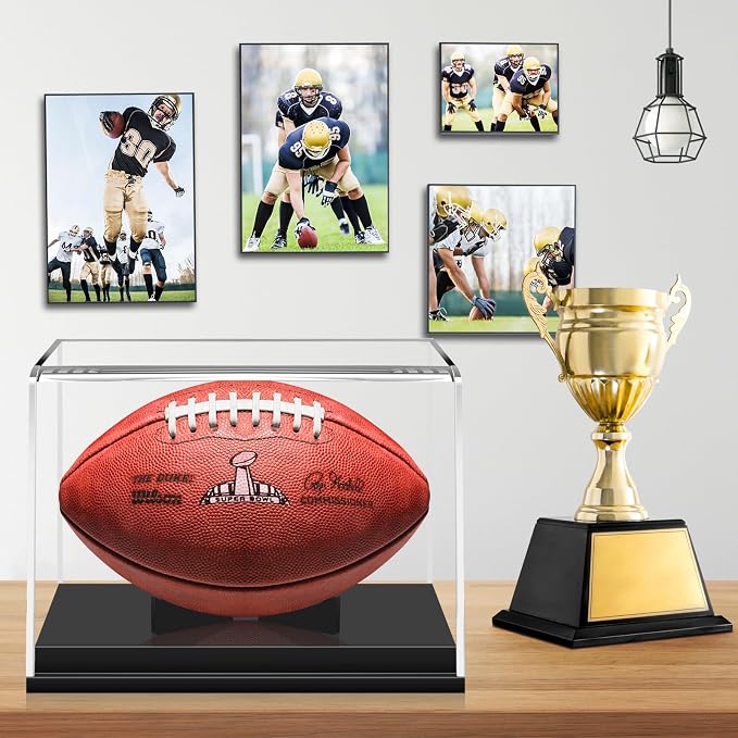 KKU Football Display Case, Acrylic Football Case Display Case Autographed - Image 6