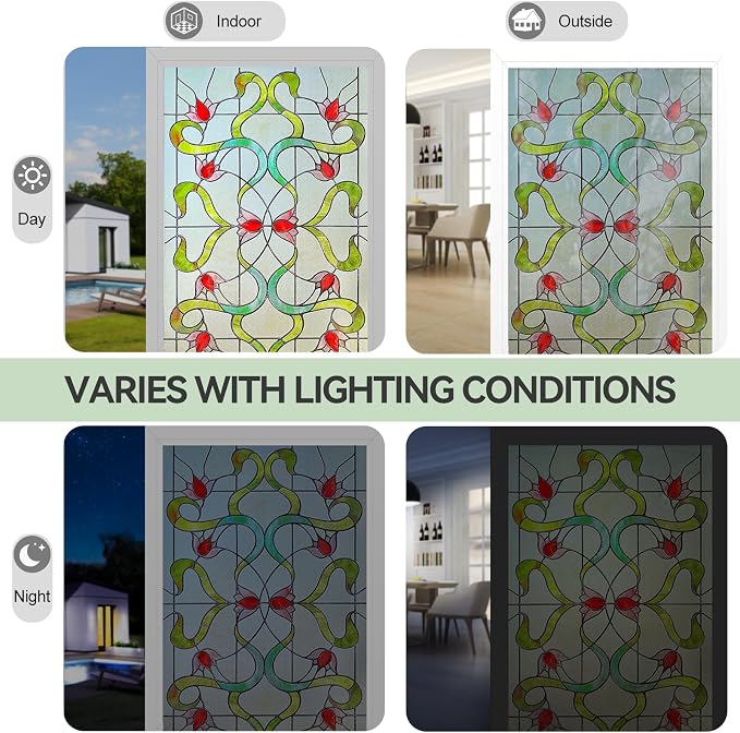 Decorative Window Privacy Film for Bathroom, Front Door - Image 6