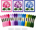 Zplontya Needlepoint Canvas Kit Include 3PCS Flower Printed Patterns Bound by Simplechoicesimplelife