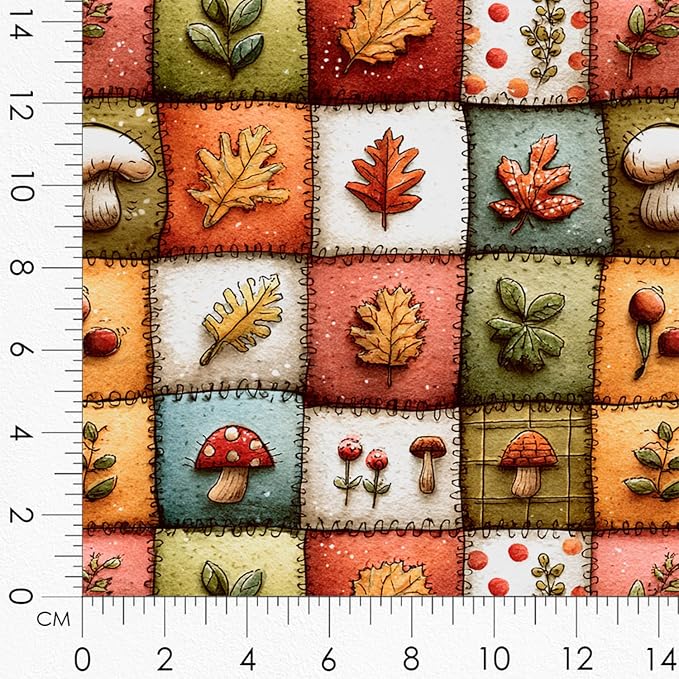 Autumn Animals Patchwork Cotton Fabric Panel – 6 Designs + Bonus Patchwork - Image 8