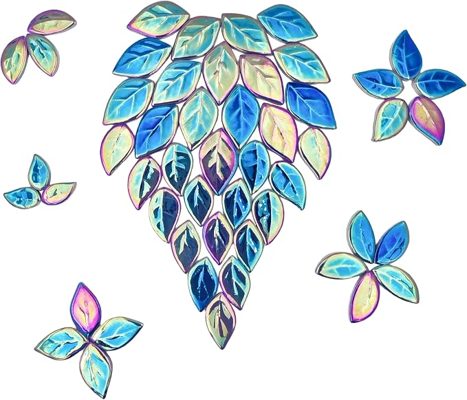 500g/1.1lb Leaf-Shaped Ceramic Mosaic Tiles, Ceramic Mosaic Pieces - Image 8