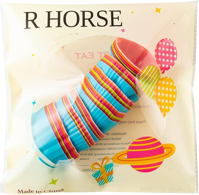 R HORSE Multi Flower-Shaped Silicone Cupcake Molds, Heat resistant, Food-grade - Image 7
