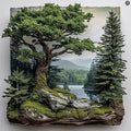 KYOQFVN Landscape Stamped Cross Stitch Kits by KYOQFVN