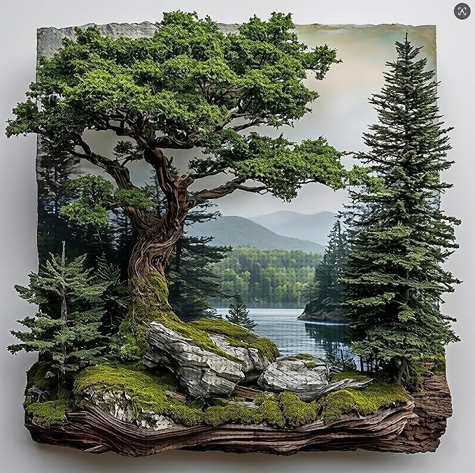 KYOQFVN Landscape Stamped Cross Stitch Kits by KYOQFVN