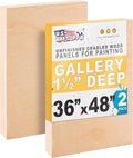U.S. Art Supply 36" x 48" Unfinished Cradled Wood Panels by USArtSupply
