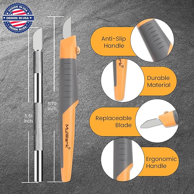 MulWark 32-Piece Precision Hobby Knife Set - Image 2