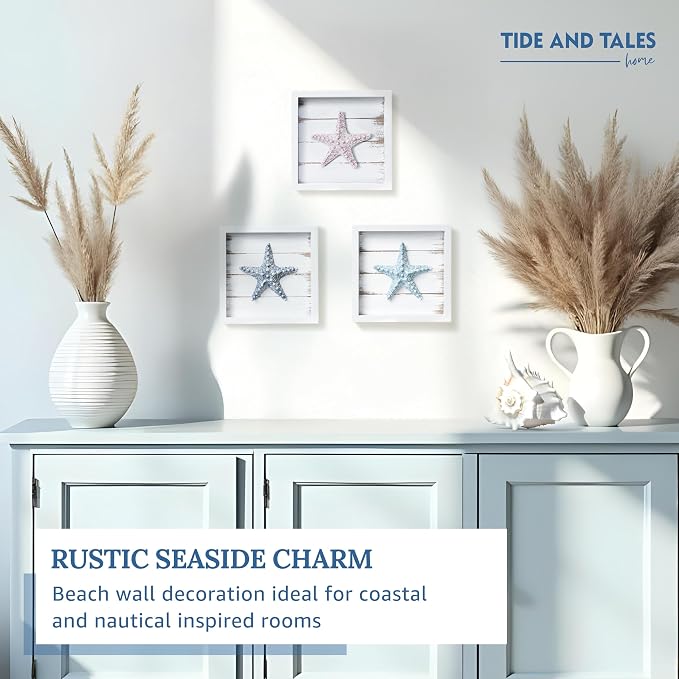 Tide and Tales 3D Starfish Wall Art Coastal Theme Wall Hanging Decoration - Image 4