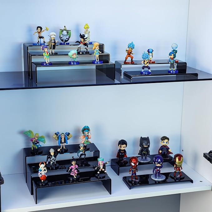 ANDGOO 10 Pack Large Acrylic Display Stands, 2 Set Rectangular Display Stands - Image 8