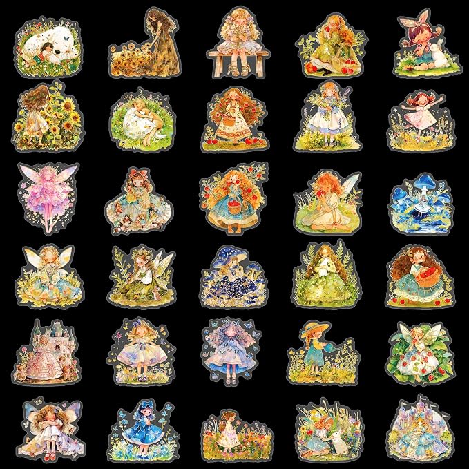 60Pcs Kawaii Girls Stickers for Journaling - Image 5