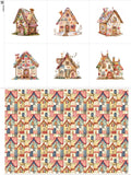 Patchwork Fairy Cottage Cotton Fabric Panel – 6 Designs + Bonus Sheet 29.5×19.6 by FabricsTown