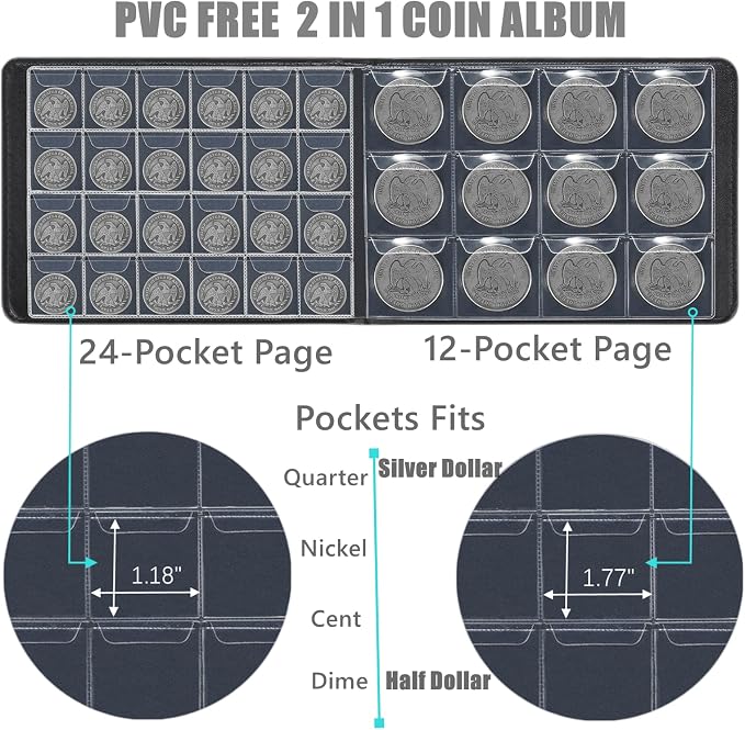 MUDOR Coin Collection Holder Book - Image 3