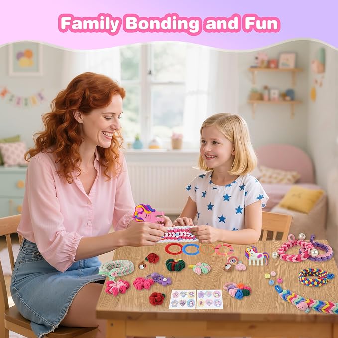 Rubber Band Bracelet Kit for Kids Girls Ages 6-12, 1300+ PCS DIY Craft Kits - Image 6