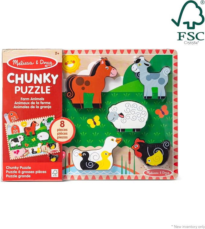 Melissa & Doug Farm Wooden Chunky Puzzle - Image 6
