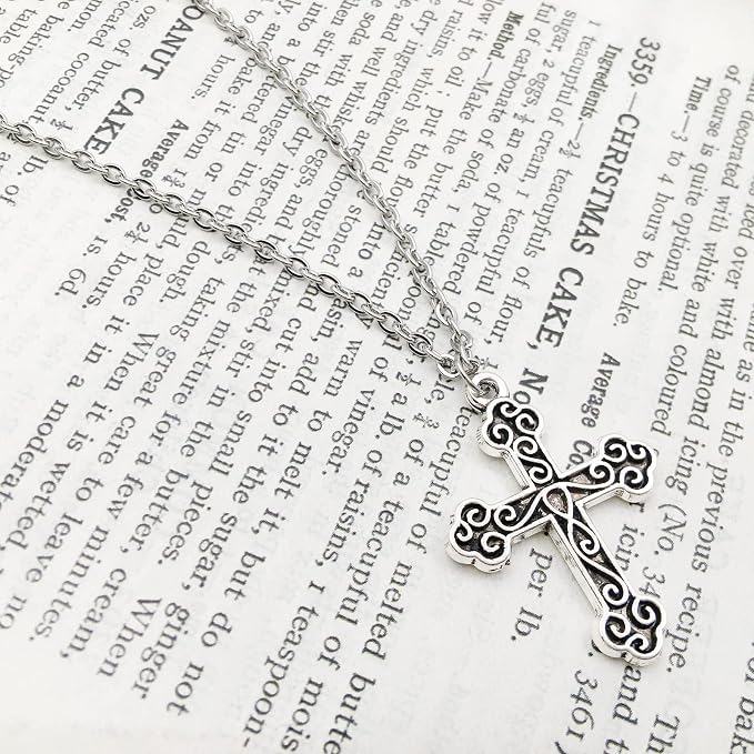 WOCRAFT 120pcs Antique Silver Cross Charms - Image 7