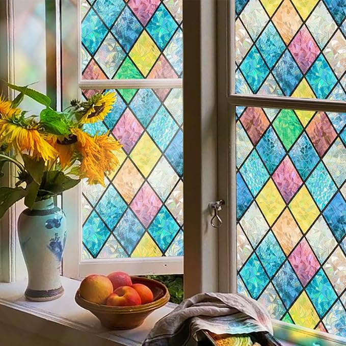 ADD.HERES Window Privacy Film, Stained Glass Decorative Static Cling, Removable - Image 6