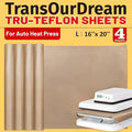 TransOurDream PTFE Teflon Sheets, 16 x 20", 4 Pack | Suitable by TransOurDream