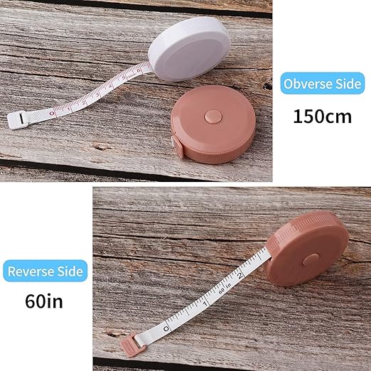 Tape Measure, Measuring Tape for Body Measurements Retractable,Fabric Sewing Tailor Cloth Knitting Craft Weight Loss Measurements Dual Sided 4 Pack (Blue)