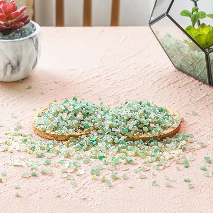 T4U Crystal Chips Stone Crushed Quartz Jade Pebbles 1LB - Image 2