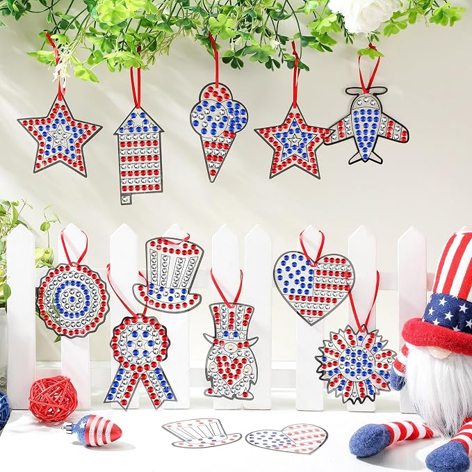 36 Sets 4th of July Patriotic Diamond Painting Crafts Ornaments 250th - Image 2