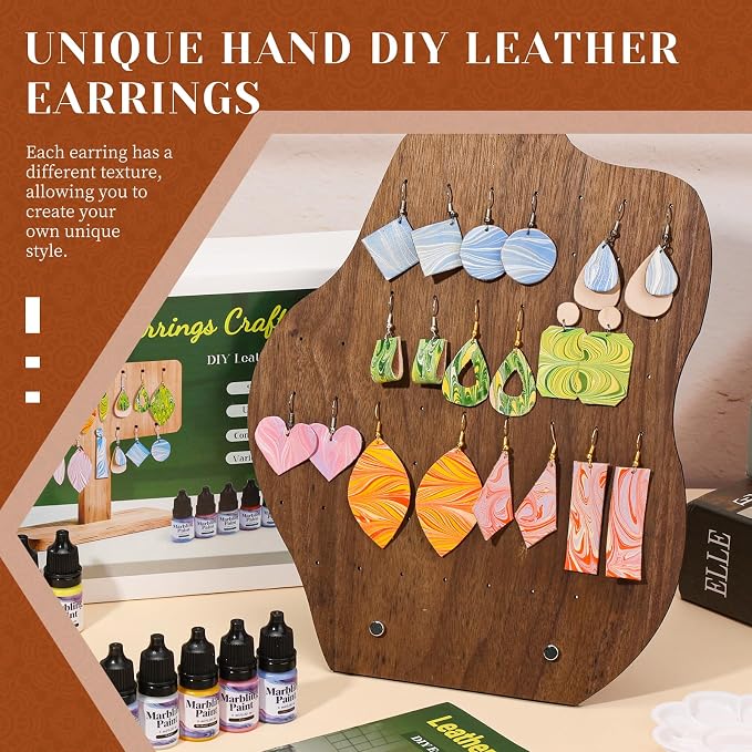 Leather Crafting Kit Leather Earrings Making Kit - Image 3