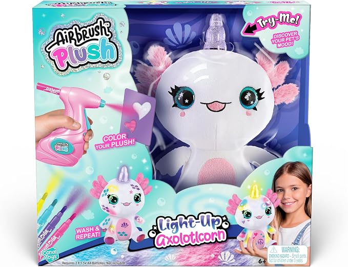 Canal Toys Airbrush Plush Light Up Axolotlcorn by CanalToysUSALtd