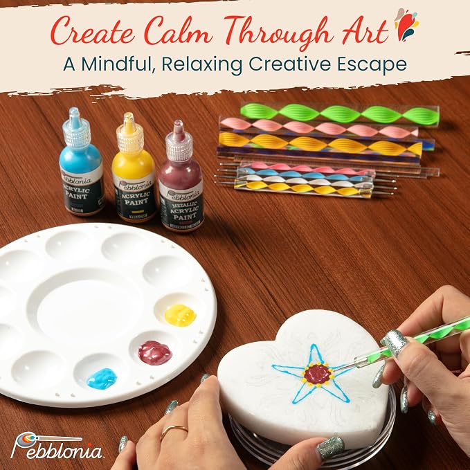 Pebblonia Mandala Rocks Pebble Painting Kit - Image 4