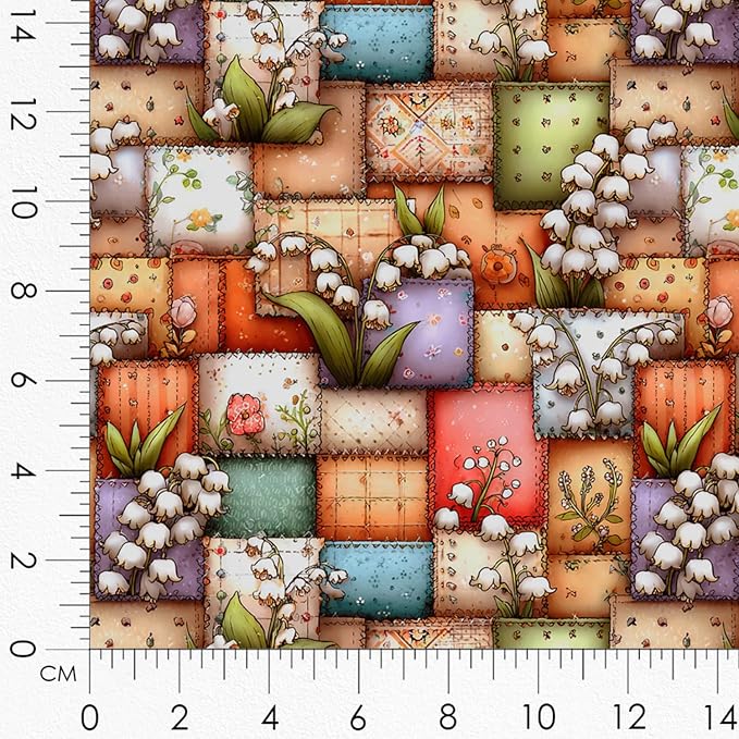 Patchwork Forest Girl Cotton Fabric Panel – Six 10×10 inch Designs + Bonus - Image 8