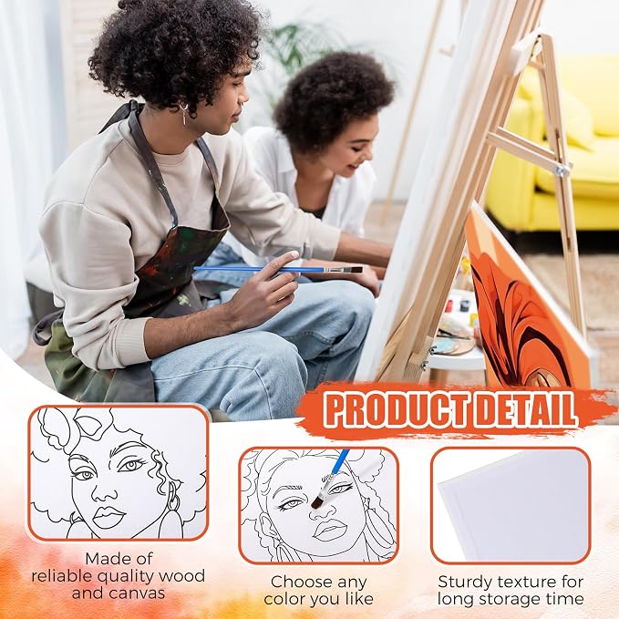 Sherr 96 Pcs 12 Sets Pre Drawn Canvas Kit - Image 3