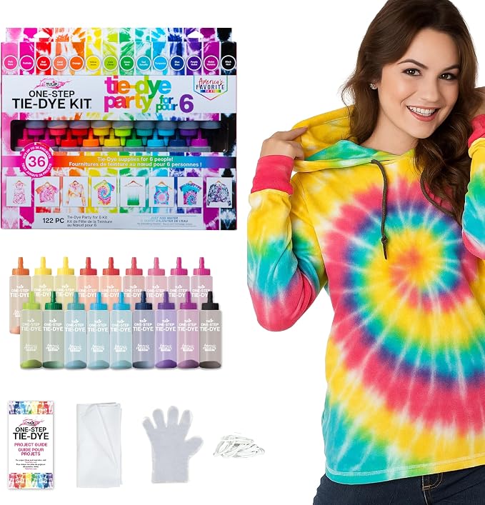 Tulip One Step Tie Dye Kit: Tie Dye Party Supplies, 18 bottles - Image 3