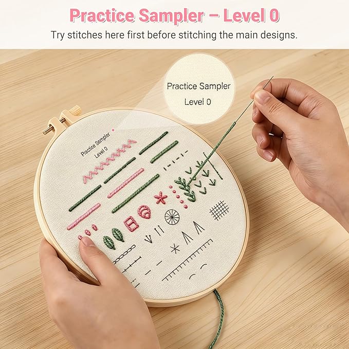 ZenHues Embroidery Kit for Beginners Adults - Image 4