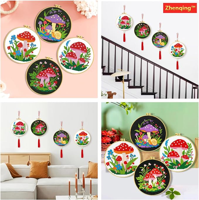 Zhenqing 4 Mushroom Cross Stitch Kit - Image 6