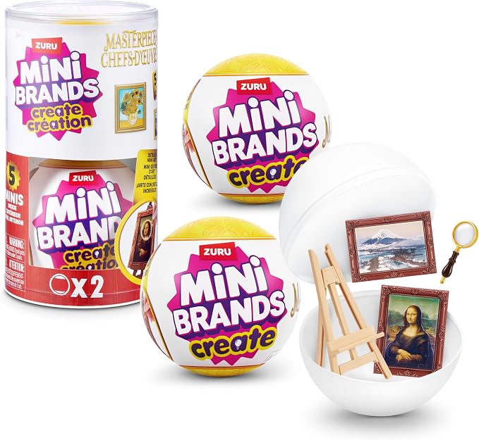 Mini Brands Create Mini Masterpieces Series 1, Capsule 2 Pack by ZURU, Real by MiniBrands