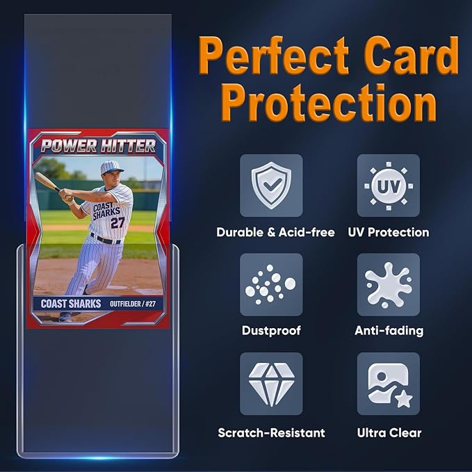 620 Card Sleeves Top Loaders for Cards, Premium Plastic Baseball Card Sleeves - Image 6
