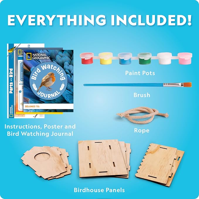 National Geographic Build Your Own Birdhouse Kit – DIY Wooden Birdhouse Craft - Image 3