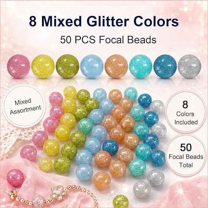 250 Pcs Beads for Pens - 16mm Focal Beads for Beadable Pens - Image 7