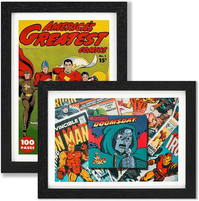 JupDec Comic Book Frame, Premium Wood Display Case by JupDec