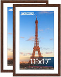FIXSMITH 11x17 Picture Frame Brown Set of 2, Photo Frame by FIXSMITH