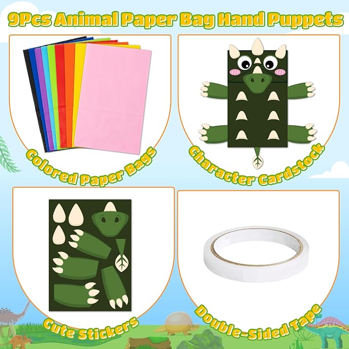 WATINC 9Pack Hand Puppet Art Craft - Image 2