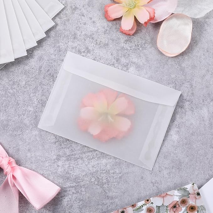 50 PCS Glassine Envelopes 3.94×2.75 Inch Translucent Vellum Envelopes - Image 3