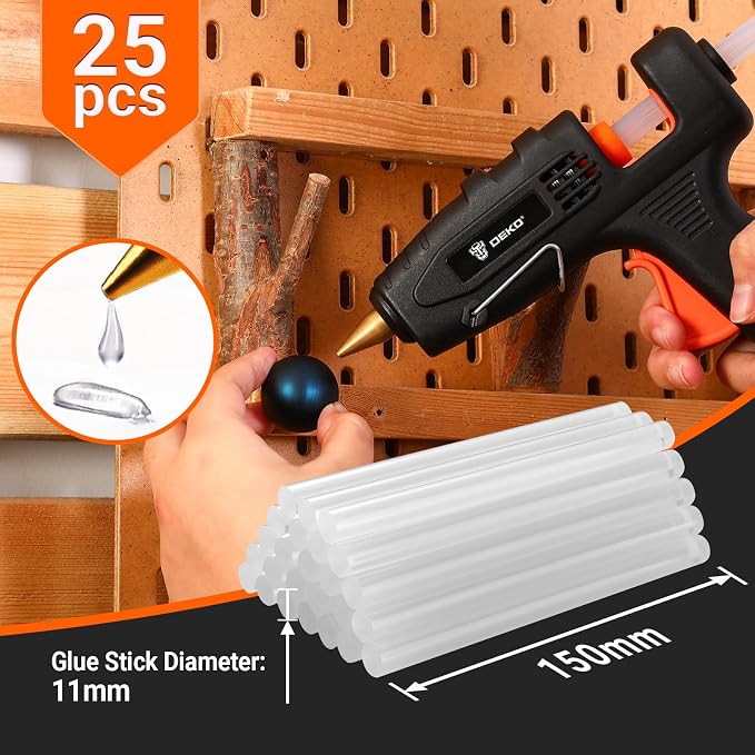 Hot Glue Gun Full Size: DEKOPRO 60/100Watt Dual Temp Hot Glue Gun Kit - Image 4