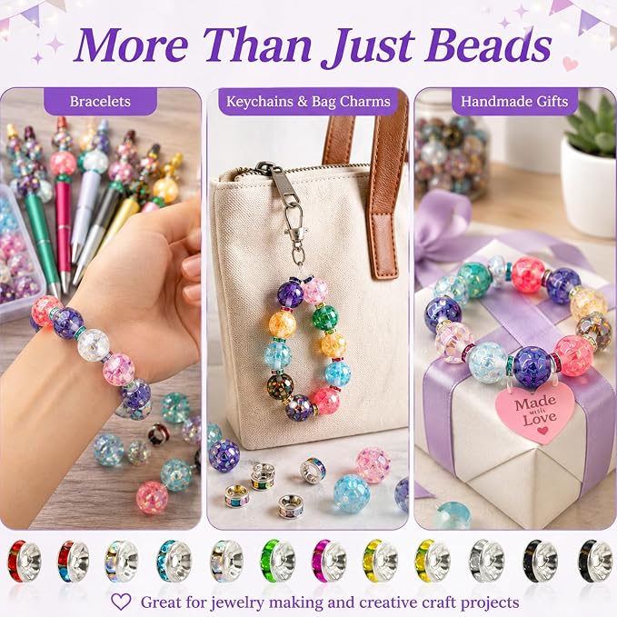 250 Pcs Beads for Pens - 16mm Focal Beads for Beadable Pens - Image 3