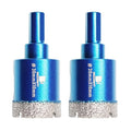 Dry Diamond Core Drill Bit Set,BRSCHNITT 2pcs/Pack 1 1/7 Inch (30mm) Diamond Hole Saw Core Drill Bit with Triangle Shank for Porcelain Tile Ceramic Stone Granite Marble