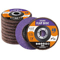 10 Pack Ceramic Flap Discs 4 1/2 for Angle Grinder, 40 Grit T29 Flap Wheels 7/8” Arbor Flap Sanding Disc for Wood and Metal Sanding