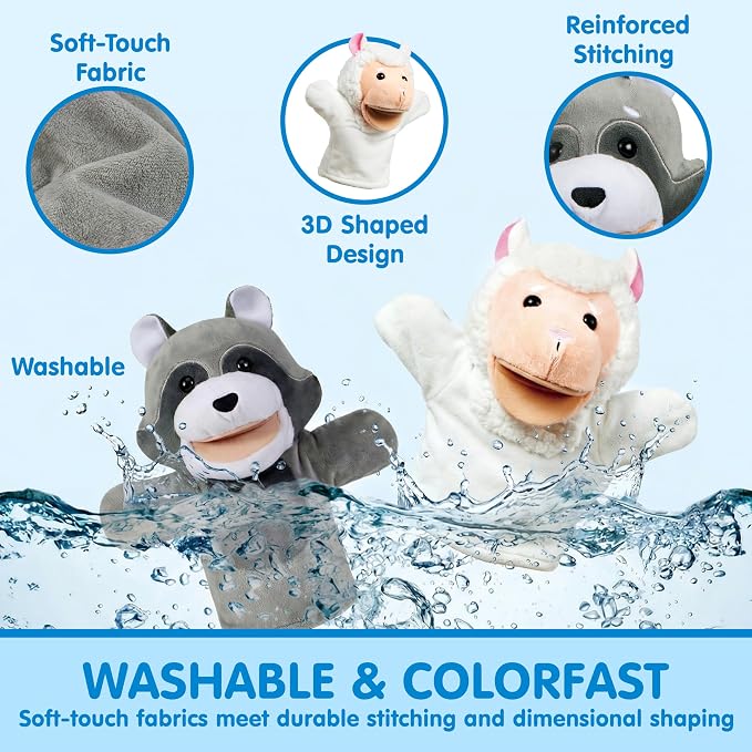 JOYIN 6Pcs Kids Hand Puppet Set - Image 4