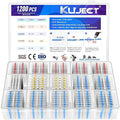 Kuject Heat Shrink Solder Seal Wire Connectors Kit 1200PCS, Waterproof Butt Connector Heat Shrink Electrical Terminals, Insulated Solderless Wiring Splice Connectors for Marine Automotive Boat Truck