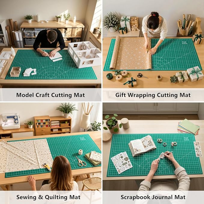 Ecraft 23"x47" Large Self Healing Non-Slip Cutting Mat, Double Sided 5-Ply - Image 6