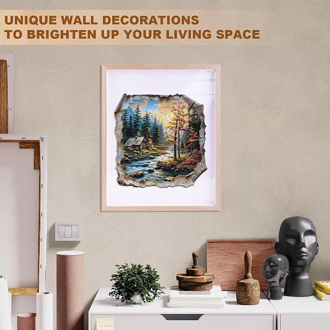 Autumn Dreamscape Puzzles Adults Gifts Wooden 265 Pieces 12.6 * 12.4in - Image 7